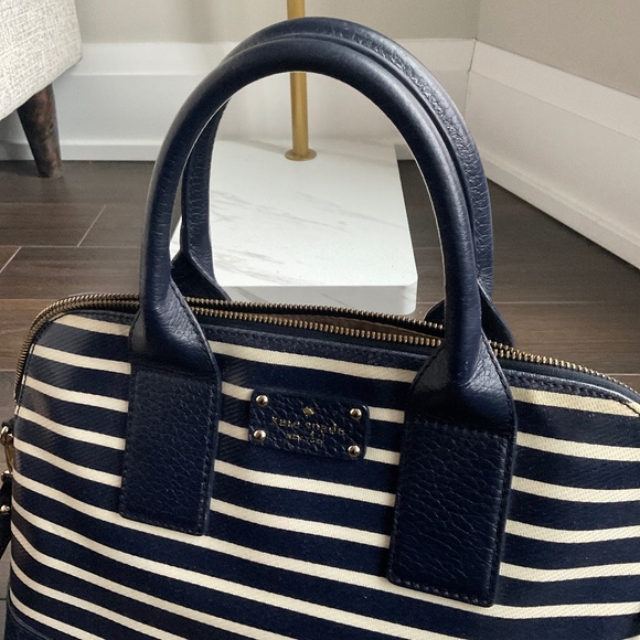 Kate Spade Navy Nautical Striped Leather Bag - Picture 7 of 14